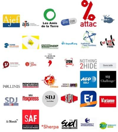 Logos des structures appuyant la demande d’annulation du refus d’accès aux documents administratifs